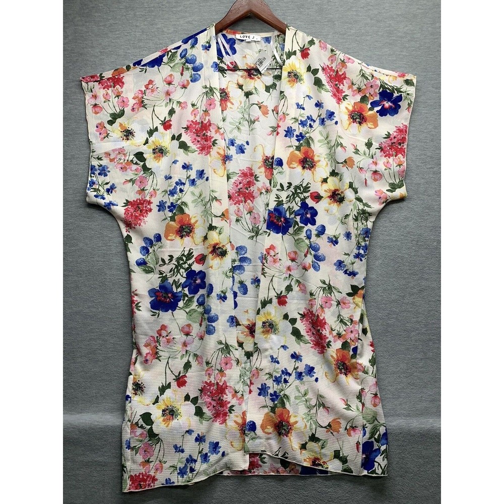 LOVE J WOMEN S JUNIOR FLORAL SHAWL SIZE SMALL
